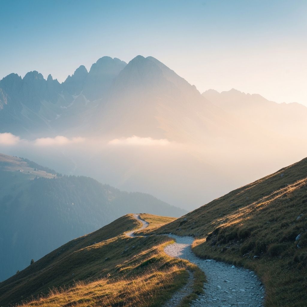 Mountain landscape symbolizing career growth and journey